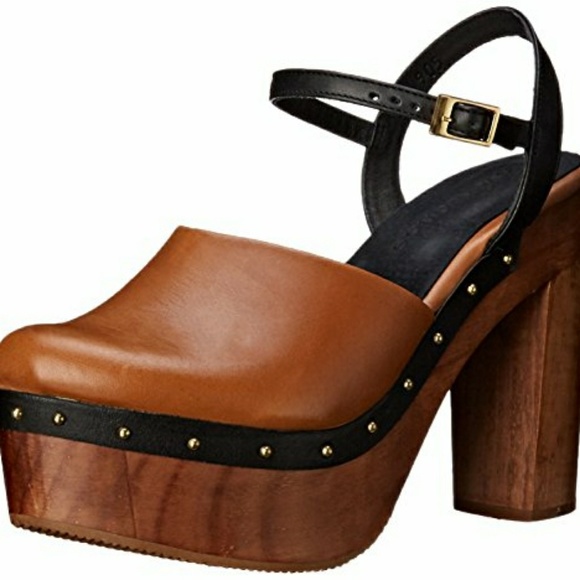 Five worlds Shoes - Five Worlds by Cordani Wooden Platform Clog Sandal